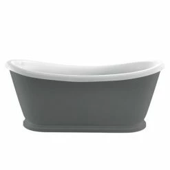 Alternative view of Chatsworth Dark Grey 1770 Double Ended Slipper Roll Top Bath
