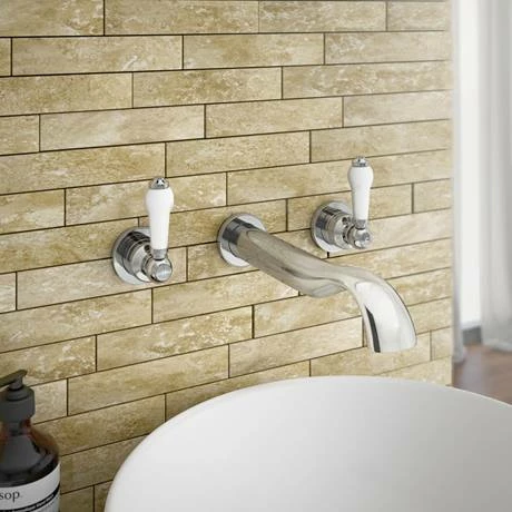 Chatsworth 1928 Traditional Lever Tap Package (Wall Mounted Bath Tap + Basin Tap) 2 Chatsworth 1928 Traditional Lever Tap Package (Wall Mounted Bath Tap + Basin Tap) - Image 2