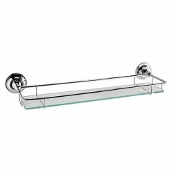 Chatsworth Traditional Chrome & Glass Bathroom Shelf