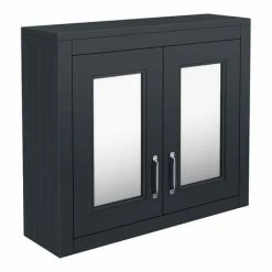 Alternative view of Chatsworth 690mm Graphite 2-Door Mirror Cabinet