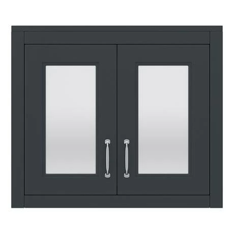 Chatsworth 690mm Graphite 2-Door Mirror Cabinet 3 Chatsworth 690mm Graphite 2-Door Mirror Cabinet - Image 3