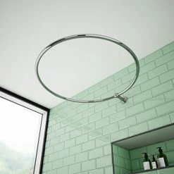 Chatsworth Traditional 800mm Diameter Chrome Circular Shower Curtain Rail