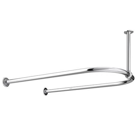 Chatsworth Traditional 1200 X 700mm Chrome U Shaped Shower Curtain Rail 2 Chatsworth Traditional 1200 X 700mm Chrome U Shaped Shower Curtain Rail - Image 2