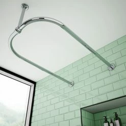 Chatsworth Traditional 1200 X 700mm Chrome U Shaped Shower Curtain Rail