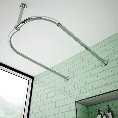 Chatsworth Traditional 1200 X 700mm Chrome U Shaped Shower Curtain Rail 1 Chatsworth Traditional 1200 X 700mm Chrome U Shaped Shower Curtain Rail
