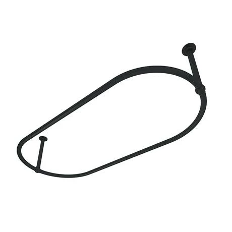 Chatsworth Traditional 1500 X 700mm Matt Black Oval Shower Curtain Rail 2 Chatsworth Traditional 1500 X 700mm Matt Black Oval Shower Curtain Rail - Image 2