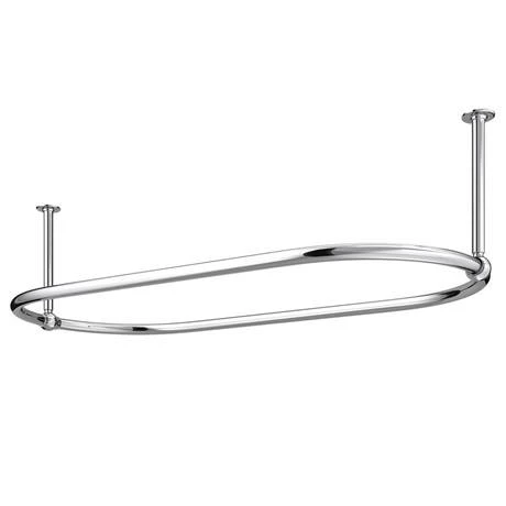Chatsworth Traditional 1500 X 700mm Chrome Oval Shower Curtain Rail 2 Chatsworth Traditional 1500 X 700mm Chrome Oval Shower Curtain Rail - Image 2