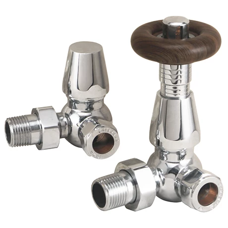 Chatsworth Chrome Thermostatic Corner Radiator Valves - Energy Saving 1 Chatsworth Chrome Thermostatic Corner Radiator Valves - Energy Saving
