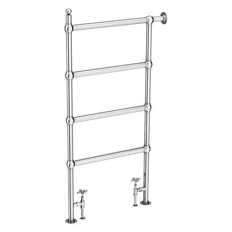 Chatsworth Traditional 1194 X 598mm Chrome Space-Saving Heated Towel Rail 3 Chatsworth Traditional 1194 X 598mm Chrome Space-Saving Heated Towel Rail - Image 3