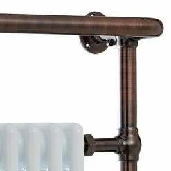 Alternative view of Chatsworth Savoy Antique Copper Traditional Heated Towel Rail Radiator