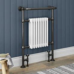 Chatsworth Savoy Black Nickel Traditional Heated Towel Rail