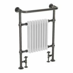 Alternative view of Chatsworth Savoy Black Nickel Traditional Heated Towel Rail