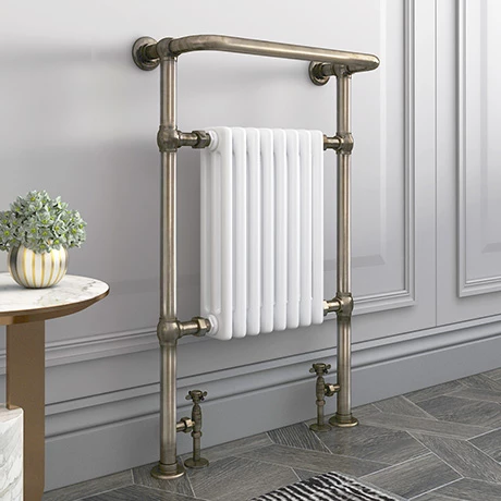 Chatsworth Savoy Old English Brass Traditional Heated Towel Rail Radiator 1 Chatsworth Savoy Old English Brass Traditional Heated Towel Rail Radiator