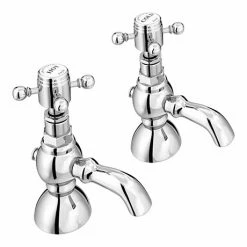Chatsworth 1928 Traditional 3 Inch Spout Crosshead Pillar Basin Taps