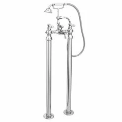 Chatsworth 1928 Traditional White Lever Freestanding Bath Shower Mixer Tap