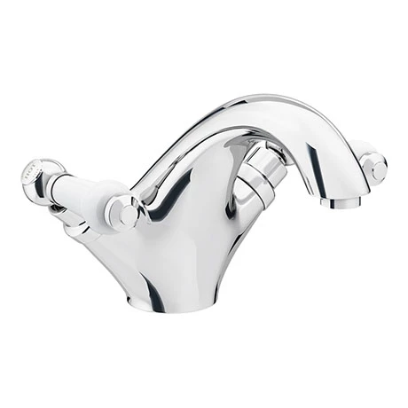 Chatsworth 1928 Traditional White Lever Mono Basin Mixer Tap 1 Chatsworth 1928 Traditional White Lever Mono Basin Mixer Tap