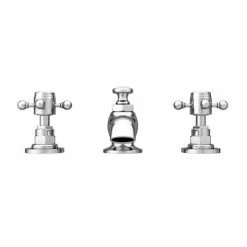 Chatsworth 1928 Traditional 3TH Crosshead Basin Mixer Tap + Waste -Chatsworth Shop TRAD021D d2 460