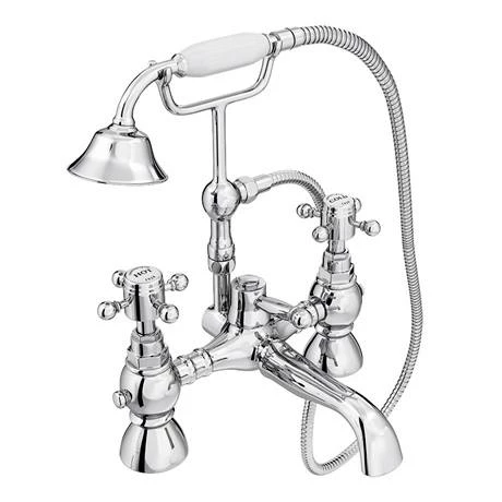 Chatsworth 1928 Traditional Crosshead Freestanding Bath Shower Mixer Tap 2 Chatsworth 1928 Traditional Crosshead Freestanding Bath Shower Mixer Tap - Image 2
