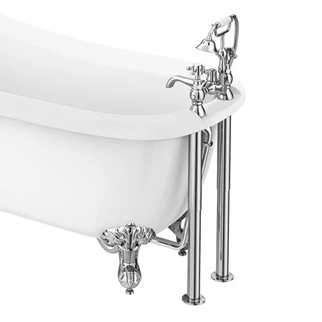 Chatsworth 1928 Traditional Bath Shower Mixer Tap With Adjustable Shrouds For Roll Top Baths 1 Chatsworth 1928 Traditional Bath Shower Mixer Tap With Adjustable Shrouds For Roll Top Baths