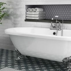 Chatsworth 1928 Traditional Crosshead Bath Shower Mixer Tap With Shower Kit -Chatsworth Shop TRAD03D d5 460