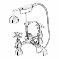 Chatsworth 1928 Traditional Crosshead Bath Shower Mixer Tap With Shower Kit
