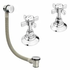 Alternative view of Chatsworth Traditional Deck Bath Side Valves With Freeflow Bath Filler