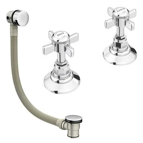Chatsworth Traditional Deck Bath Side Valves With Freeflow Bath Filler 2 Chatsworth Traditional Deck Bath Side Valves With Freeflow Bath Filler - Image 2