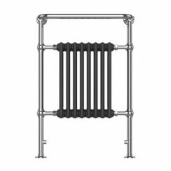 Alternative view of Chatsworth Savoy Traditional Heated Towel Rail Radiator (Chrome & Anthracite Grey)