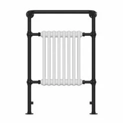 Alternative view of Chatsworth Savoy Matt Black Traditional Heated Towel Rail Radiator