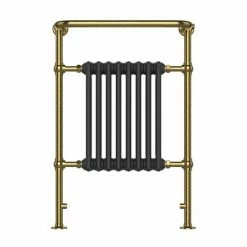 Alternative view of Chatsworth Savoy Traditional Heated Towel Rail Radiator (Brushed Gold & Anthracite Grey)