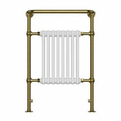 Alternative view of Chatsworth Savoy Brushed Gold Traditional Heated Towel Rail Radiator