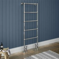 Chatsworth Floor Mounted Towel Rail 1550 X 600mm - Chrome