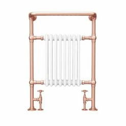 Chatsworth Savoy Rose Gold Traditional Heated Towel Rail Radiator -Chatsworth Shop TRRG01 d3 460